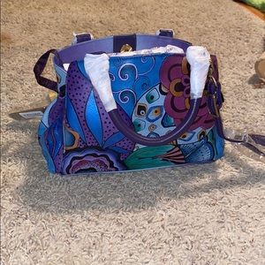 Anuschka Crossbody Handprinted Purse